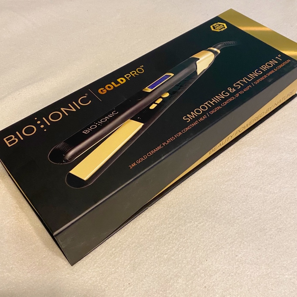 NEW* Bio Ionic Gold Pro Curling Iron 1” inch